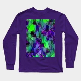 Abstract Poisoned Heart Blossom made from Hearts (MD23Val002) Long Sleeve T-Shirt